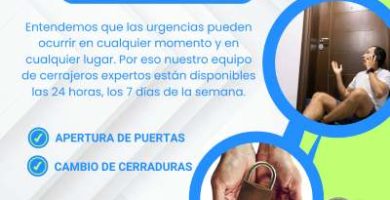 Entendemos que las urgencias pueden ocurrir en cualquier momento y en cualquier lugar. Por eso nuestro equipo de cerrajeros expertos están disponibles las 24 horas, los 7 días de la semana.